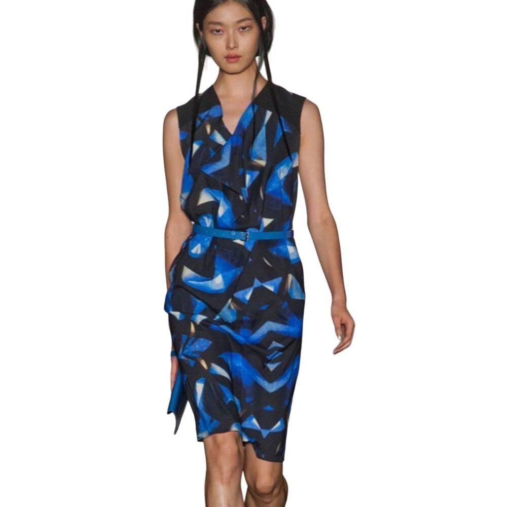 Zero Maria Cornejo abstract print silk dress